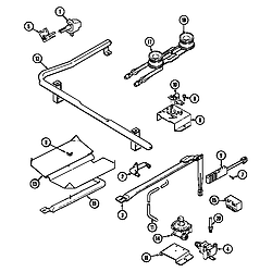 CRG9600 Range Gas controls Parts diagram