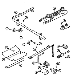 CRG9600 Range Gas controls (serial prefix 17) Parts diagram