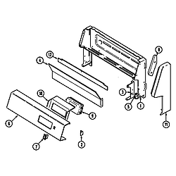 CRG9700AAL Range Control panel Parts diagram