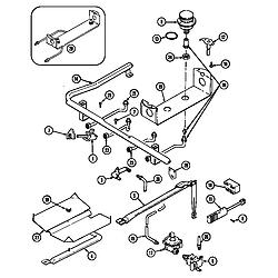 CRG9700AAW Range Gas controls Parts diagram