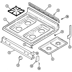 CRG9700CAE Range Top assembly Parts diagram