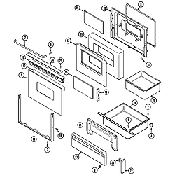CRG9700CAM Range Door/drawer Parts diagram