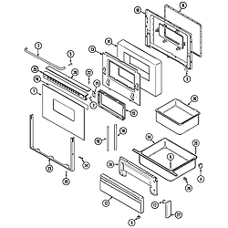 CRG9800AAE Range Door/drawer Parts diagram