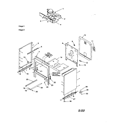 CST6512WW Electric Range Cabinet Parts diagram