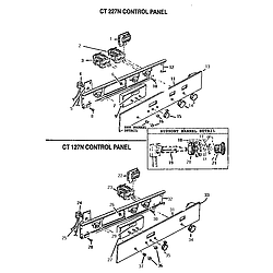 CT227N Electric Wall Oven Control panel Parts diagram