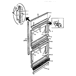 CT227N Electric Wall Oven Front frame Parts diagram