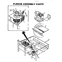 CT227N Electric Wall Oven Plenum assembly Parts diagram