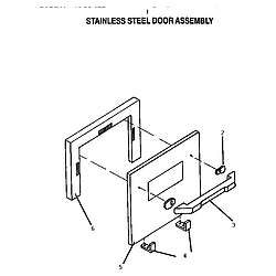 CT227N Electric Wall Oven Stainless steel door assembly Parts diagram