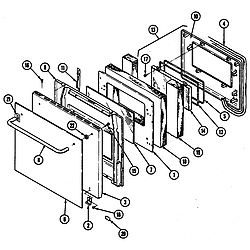 CWE5500BCE Range Door Parts diagram
