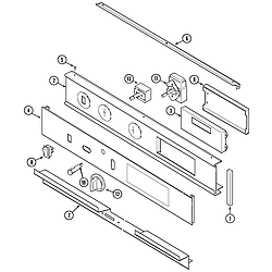 CWE7800ACE Range Control panel Parts diagram