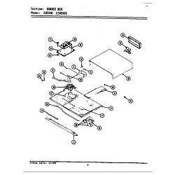 CWE900 Range Burner box Parts diagram