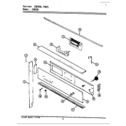 CWE900 Range Control panel (ecwe900) (ecwe900) Parts diagram