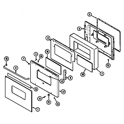 CWE9000ACE Range Door (cwe9000bc* ser. pre. 17) (cwe9000bcb) (cwe9000bce) Parts diagram