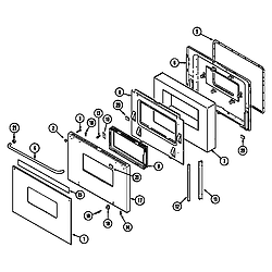 CWE9000ACE Range Door (cwe9000bcb) (cwe9000bce) (cwe9000bdb) (cwe9000bde) Parts diagram