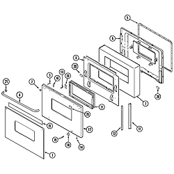 CWE9030BCB Range Door Parts diagram
