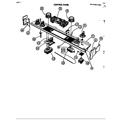 D120 Range Control panel Parts diagram