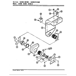 D156 Range Blower motor (blower/plenum d156b & w) (d156b) (d156w) Parts diagram
