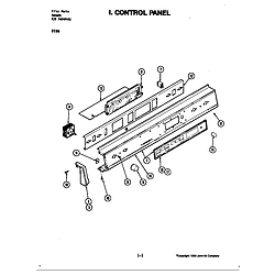 D156 Range Control panel (d156) Parts diagram
