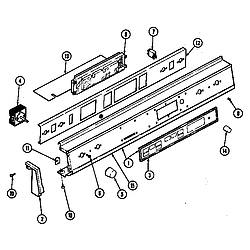 D156 Range Control panel (d156b, d156w) (d156b) (d156w) Parts diagram