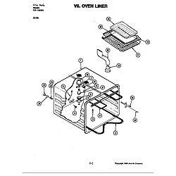 D156 Range Oven liner (d156) Parts diagram