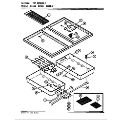 D156 Range Top assembly (d156b & d156w) (d156b) (d156w) Parts diagram