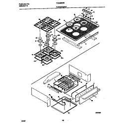 FCS388WECA Dual Fuel Range Top/drawer Parts diagram