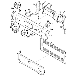 FEF352AUG Electric Range Backguard Parts diagram