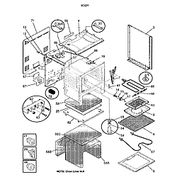 FEF352BADA Electric Range Body Parts diagram