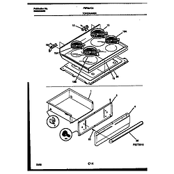 FEF367CATA Range - Electric Cooktop and drawer Parts diagram