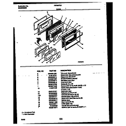 FEF367CATA Range - Electric Door Parts diagram