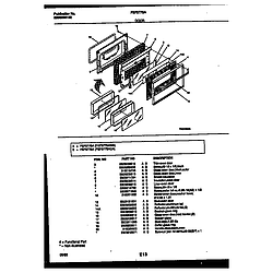 FEF377BADA Range - Electric Door Parts diagram