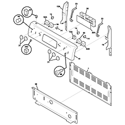 FEF380MXDCA Electric Range Backguard Parts diagram