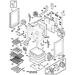 FEF380MXDCA Electric Range Body Parts diagram