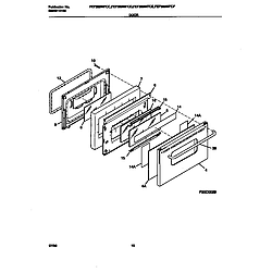 FEF389WFCD Electric Range Door Parts diagram