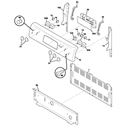 FEFL88ACC Electric Range Backguard Parts diagram