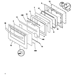 FEFL88ACC Electric Range Door Parts diagram