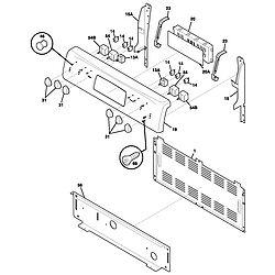 FEFL89CCA Electric Range Backguard Parts diagram