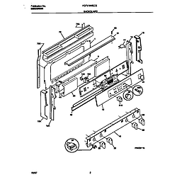 FGF379WECE Gas Range Backguard Parts diagram