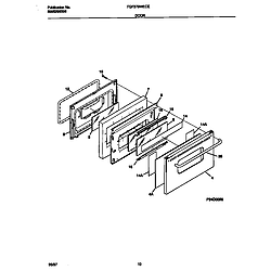 FGF379WECE Gas Range Door Parts diagram