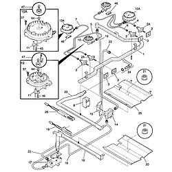 FGF379WECS Range Burner Parts diagram