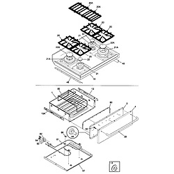 FGF379WECS Range Top/drawer Parts diagram