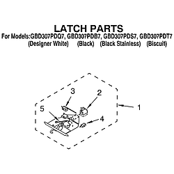 GBD307PDT7 Built-In Electric Oven Latch Parts diagram