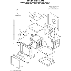 GBD307PDT7 Built-In Electric Oven Lower oven/literature Parts diagram