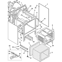 GJP85802 Free Standing - Electric Oven chassis Parts diagram
