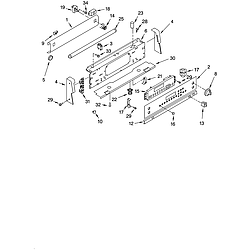 GLP84200 Free Standing Electric Range Control panel Parts diagram