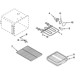 GLP84800 Free Standing Electric Range Oven Parts diagram