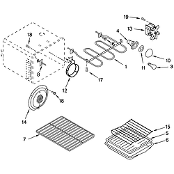 GLP85800 Free Standing Electric Range Oven Parts diagram