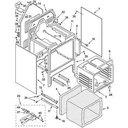 GLSP85900 Free Standing - Electric Oven chassis Parts diagram