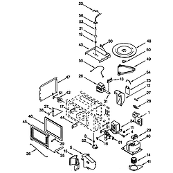 GMC275PDB1 Electric Oven Microwave Combo Cabinet and stirrer Parts diagram