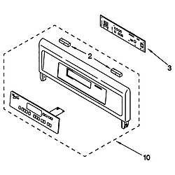 GMC275PDB1 Electric Oven Microwave Combo Control panel Parts diagram